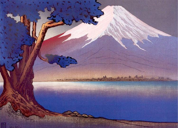 Miller, Lilian May Sunrise at Fujiyama, Japan oil painting picture